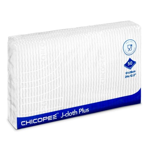 Chicopee J-Cloth Plus Cleaning Wipes – Pack of 50 - White
