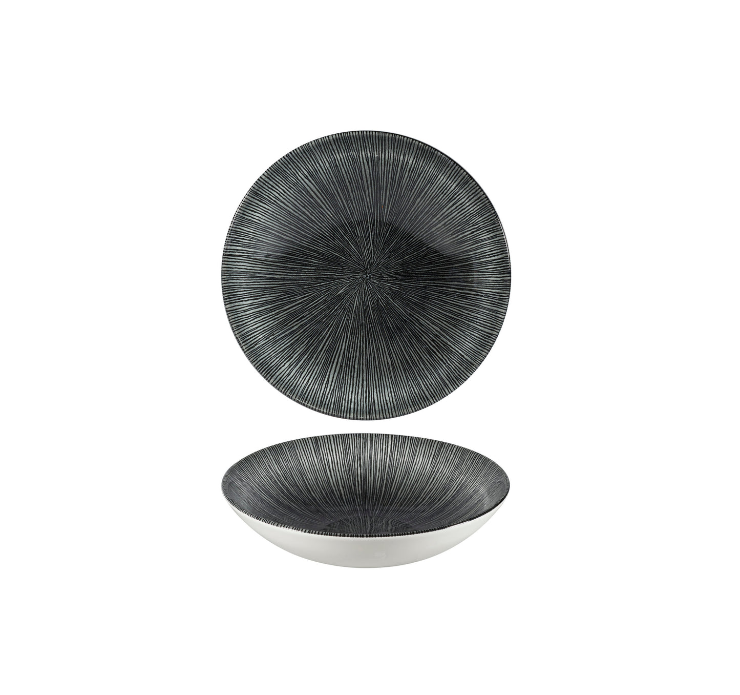 Studio Prints Agano Black Coupe Bowl 18.2cm (Pack of 12)