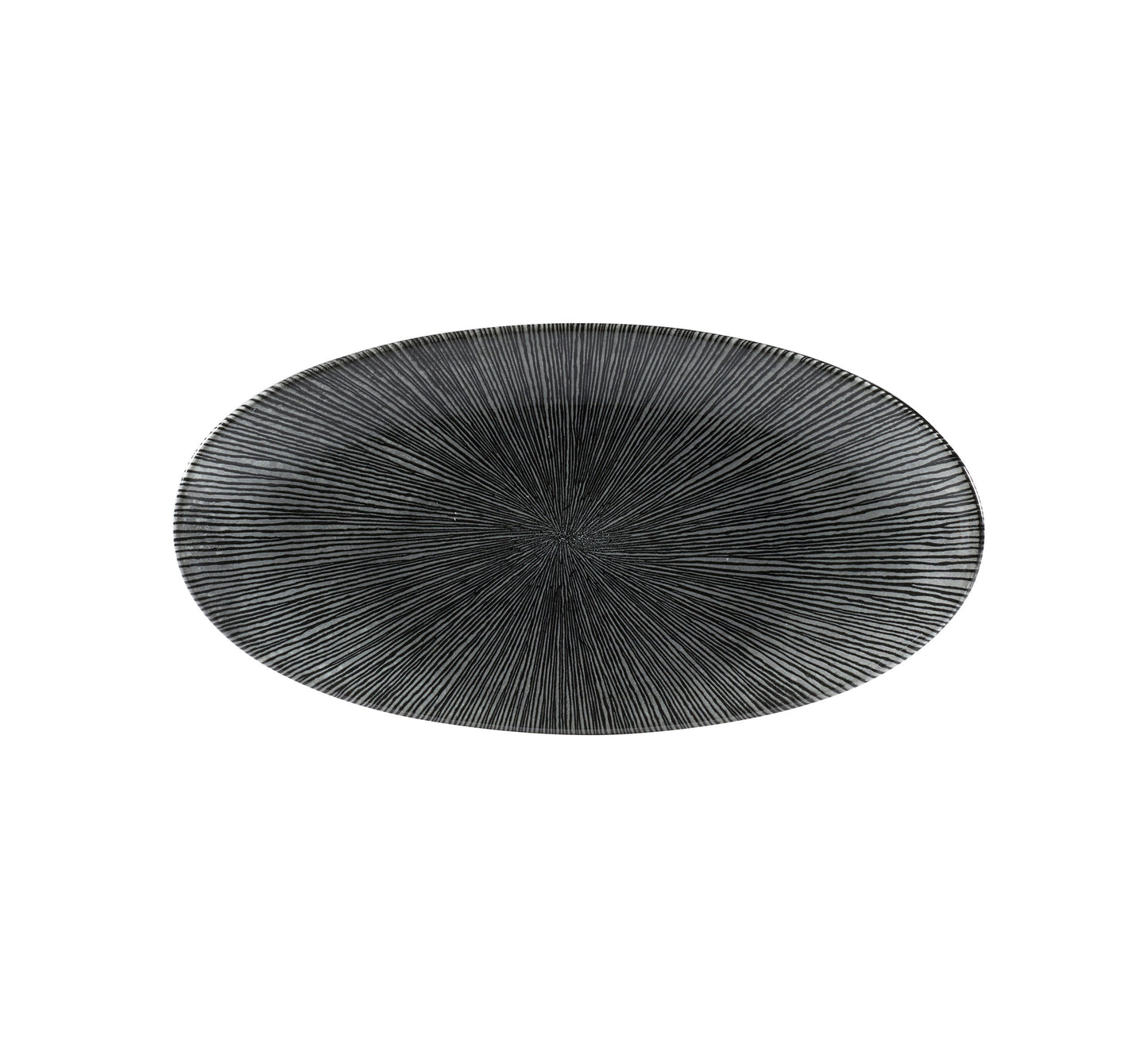 Churchill Studio Prints Agano Black Oval Plate 29.9 x 15cm (Pack of 12) by Churchill Plates for commercial kitchens