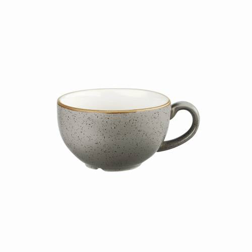 Churchill Peppercorn Grey Cappuccino Saucer - 15.6cm (Pack of 12) by Churchill Saucer for commercial kitchens