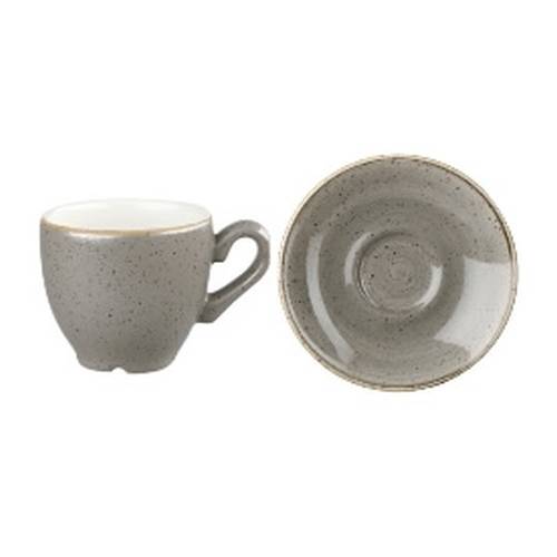 Churchill Peppercorn Grey Espresso Saucer - 11.8cm (Pack of 12) by Churchill Saucer for commercial kitchens