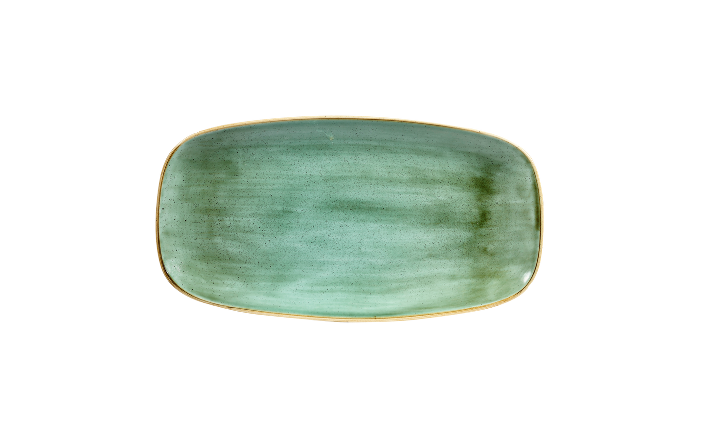 Stonecast Samphire Green Chef's Oblong Plate - 35.5 x 18.9cm (Pack of 6)