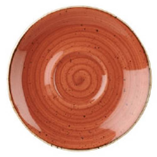 Churchill Spiced Orange Saucer - 15.6cm (Pack of 12) by Churchill Saucer for commercial kitchens