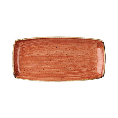 Churchill Spiced Orange Oblong Plate - 29.5 x 15cm (Pack of 12) by Churchill Oblong Plate for commercial kitchens