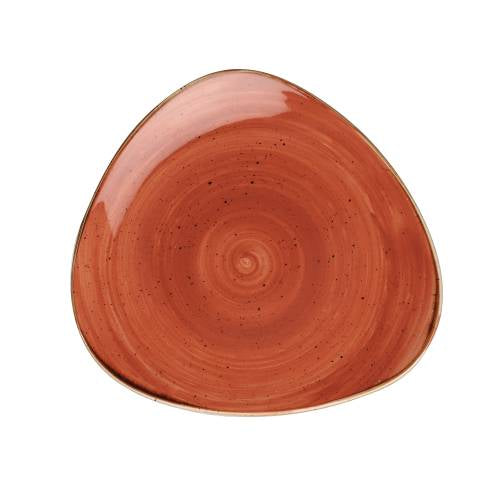 Churchill Spiced Orange Triangle Plate - 22.9cm (Pack of 12) by Churchill Triangle Plate for commercial kitchens