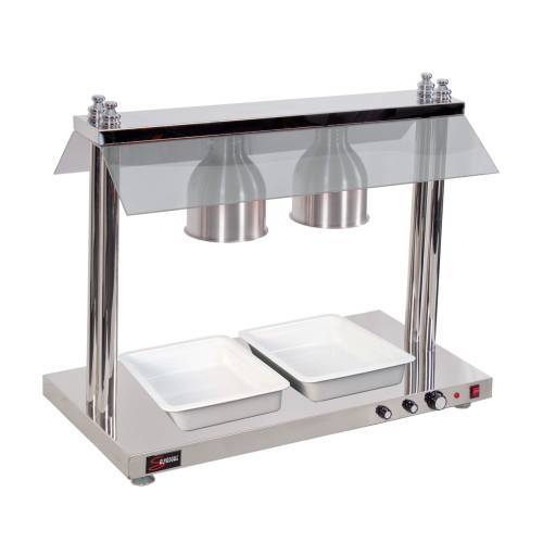 Salvadore Heated Food Display Station - 2 Light - With Heated Base by Salvadore Food Display Station for commercial kitchens
