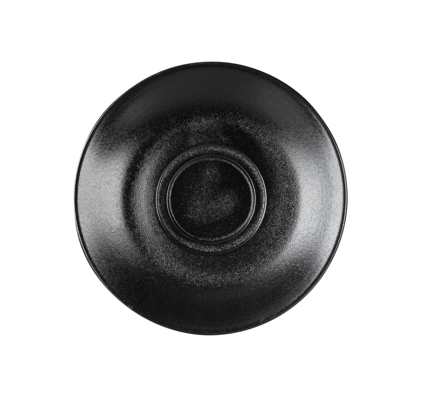 Fortis Tempest Black Double Well Saucer 15cm (Pack of 24) by Fortis Saucers for commercial kitchens