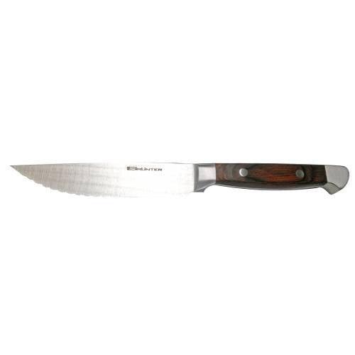 Grunter Elegance Steak Knife -Sharp Tip 125mm White Handle by Grunter Commercial catering equipment