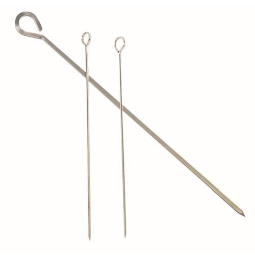 KEBAB SKEWERS S/STEEL (FLAT) - 300MM (PACK OF 12) by Other Brands Skewers for commercial kitchens