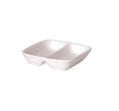 Luzerne Square 2-Compartment Dish 8.5cm (18 Pack) by Luzerne Commercial catering equipment