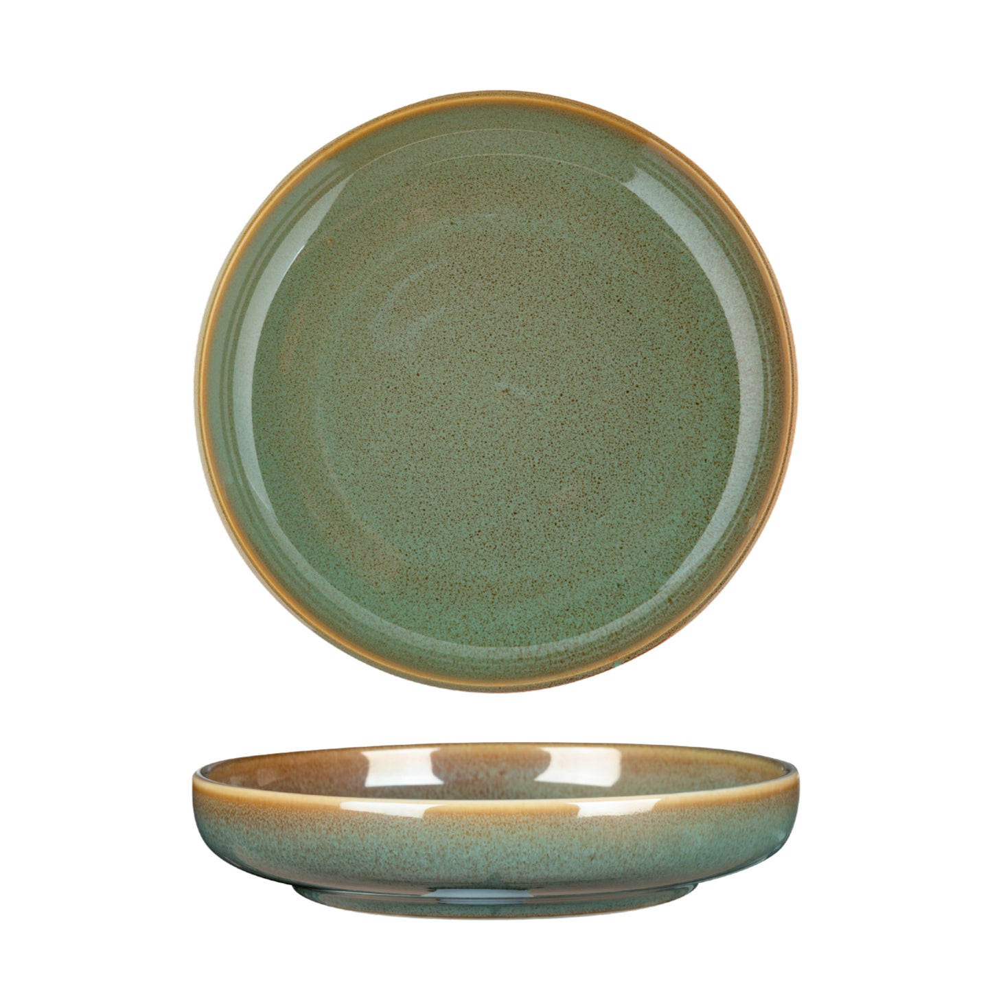 Fortis Fynbos Aloe Green Round Deep Coupe Plate 17cm (6 Pack) by Fortis Commercial catering equipment