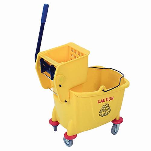 Plastic Bucket & Wringer - Yellow - 36Lt