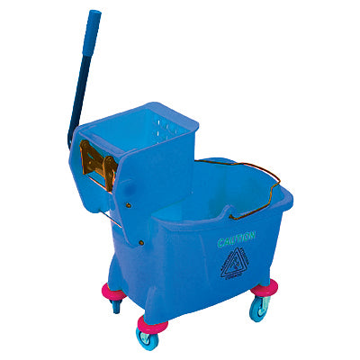 Plastic Bucket & Wringer - Blue - 36Lt