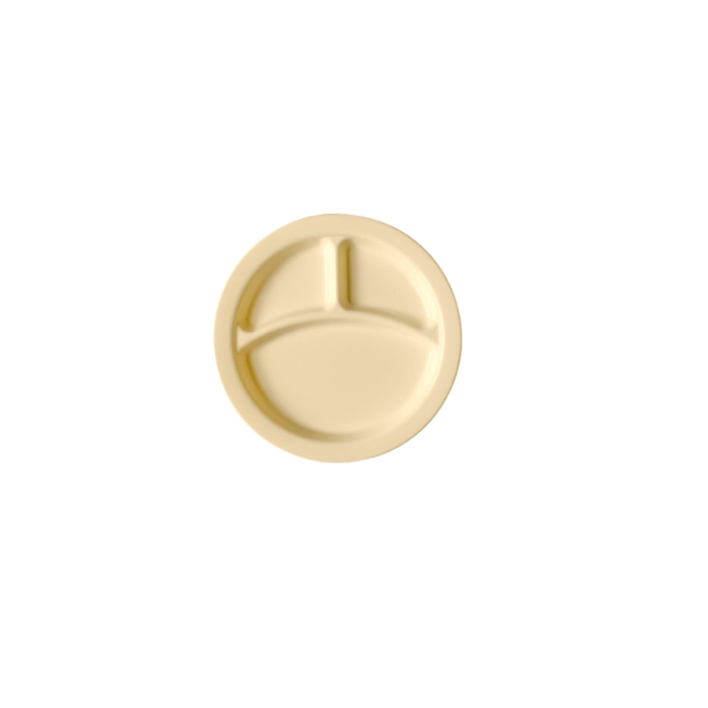 Cambro Polycarbonate 3-Division Dinner Plate - 22.9cm - Beige by Cambro Compartment Plate for commercial kitchens