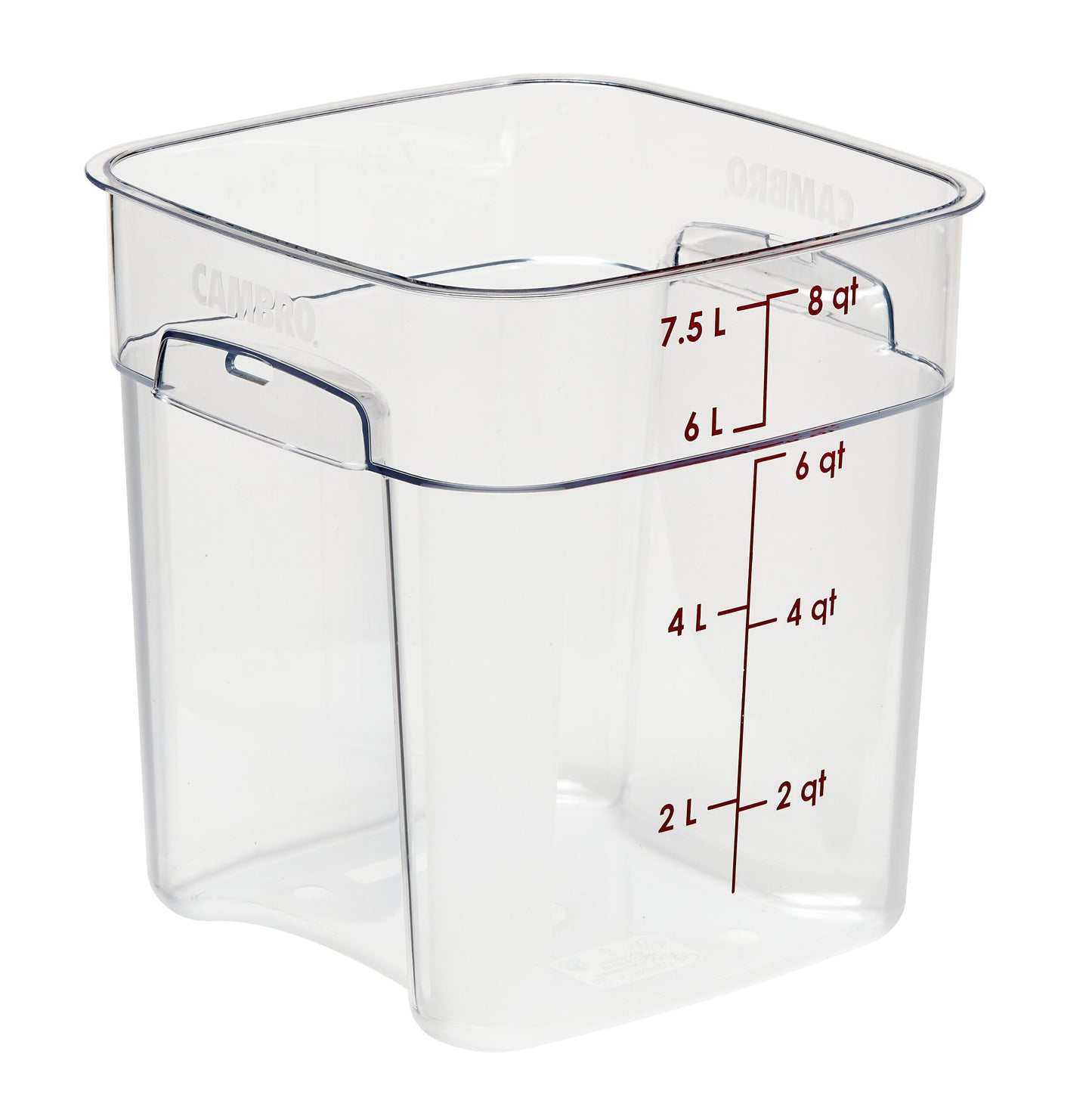 Cambro Square Polycarbonate Storage Container -Clear (8 Litre) by Cambro Commercial catering equipment