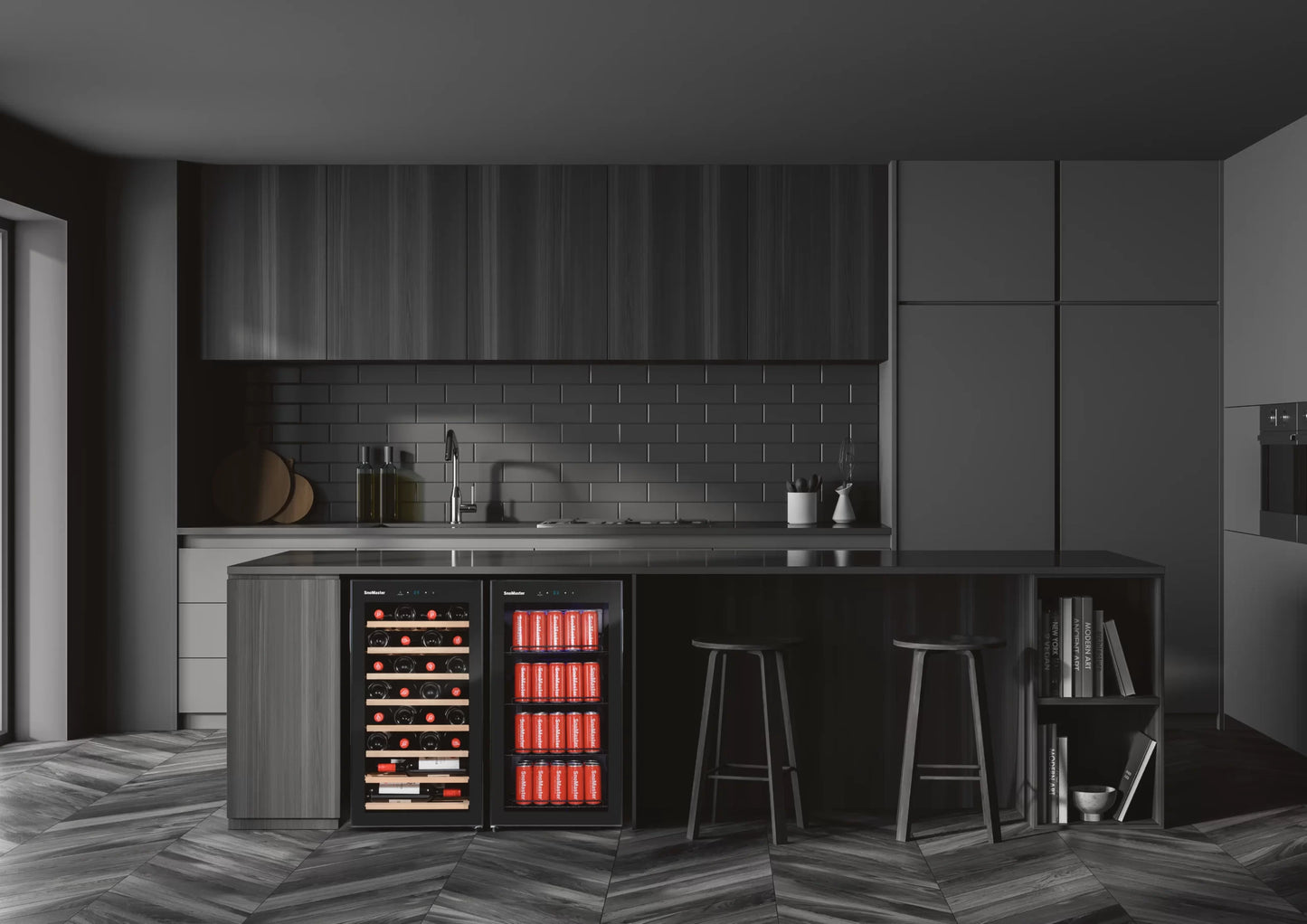 SnoMaster - 28 Bottle Single Zone Wine Cooler (SMBC-100W)