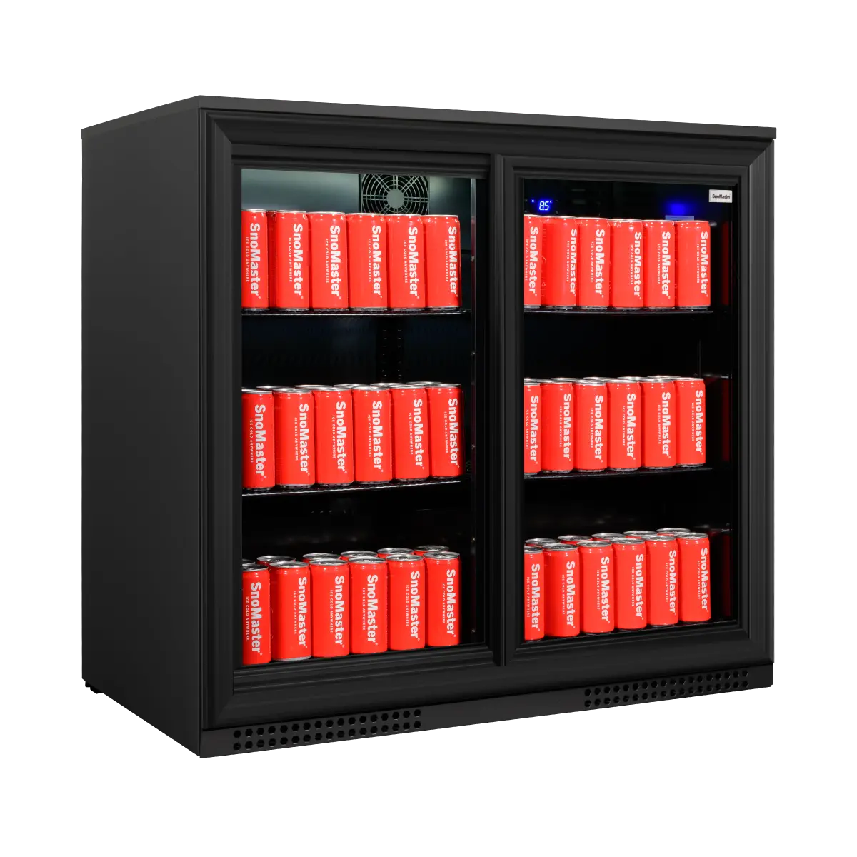 SnoMaster SMBC-200SL 200L Under-Counter Sliding Door Beverage Cooler – Black