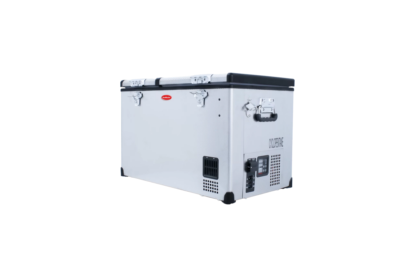 SnoMaster - 56L Dual Compartment Portable Fridge/Freezer AC/DC - Stainless Steel (SMDZ-CL56D)