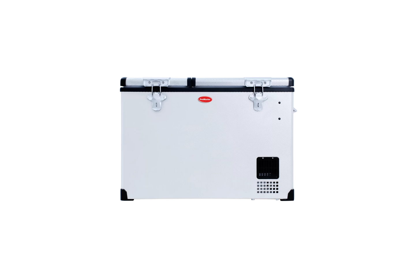 SnoMaster - 66L Low Profile Dual Compartment Portable Fridge/Freezer AC/DC - Stainless Steel (SMDZ-LP66D)