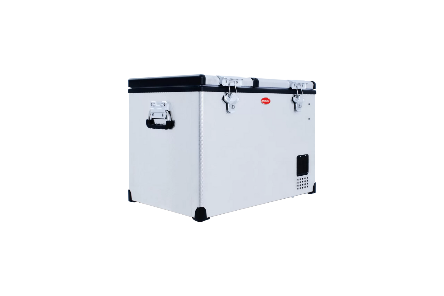 SnoMaster - 66L Low Profile Dual Compartment Portable Fridge/Freezer AC/DC - Stainless Steel (SMDZ-LP66D)