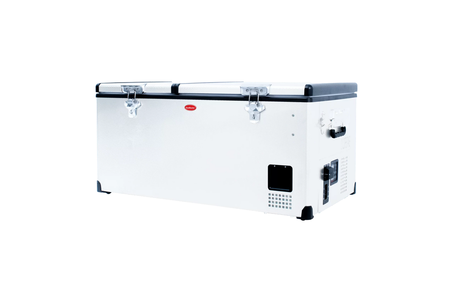 SnoMaster - 92.5L Low Profile Dual Compartment Portable Fridge/Freezer AC/DC - Stainless Steel (SMDZ-LP96D)