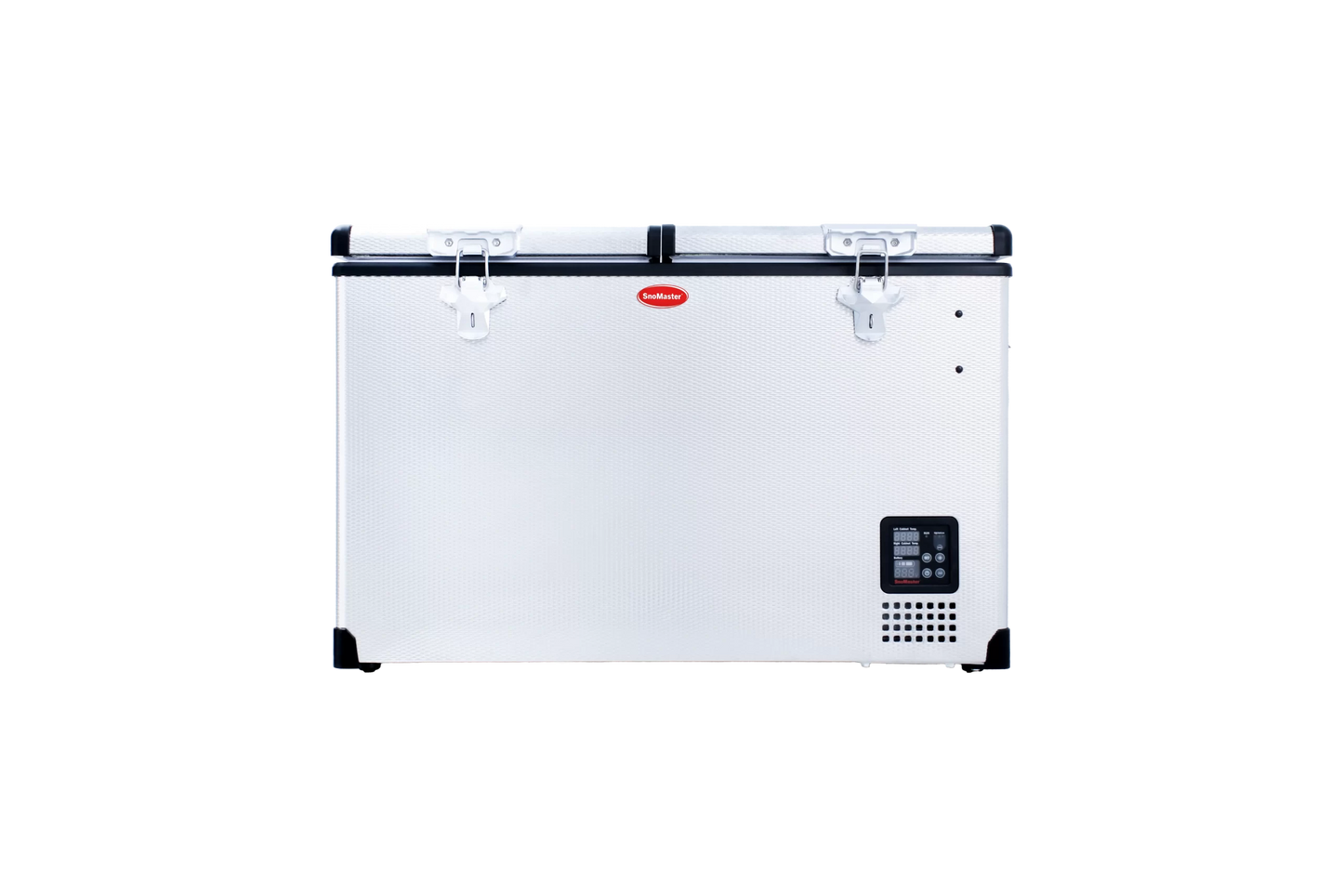 SnoMaster - 81.5L Dual Compartment Portable Fridge/Freezer AC/DC - Stainless Steel (SMDZ-TR82D)