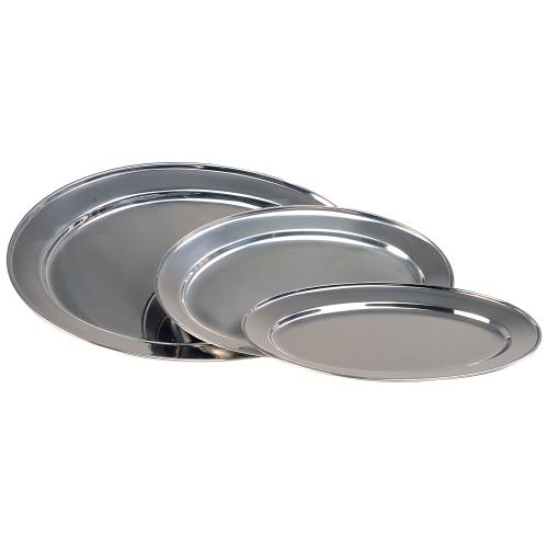 Global Serving Platter Oval S/Steel 500mm by Global Commercial catering equipment