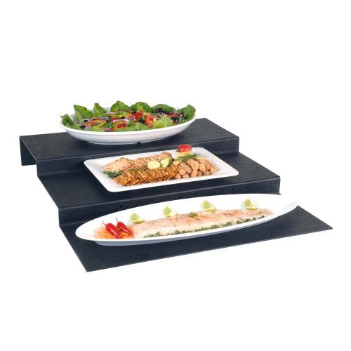 Step Riser ABS 3 Steps Black 600 x 750 x 95mm by Other Brands Commercial catering equipment