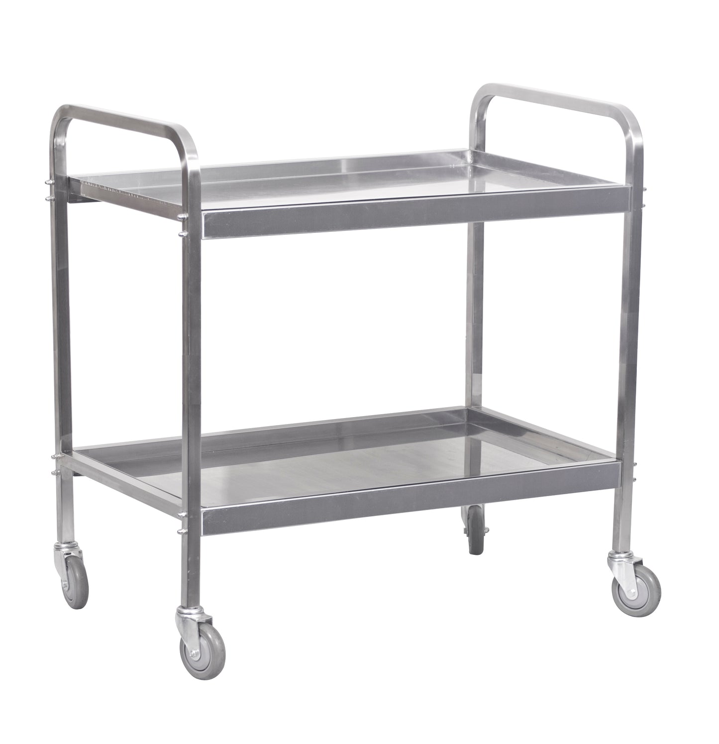 Global Heavy-Duty Tea Trolley -Stainless Steel (2 Shelf, 930 x 905 x 560mm)