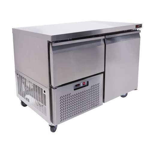 Salvadore Underbar Fridge 1 and Half Door Solid Door 750mm by Salvadore Commercial catering equipment