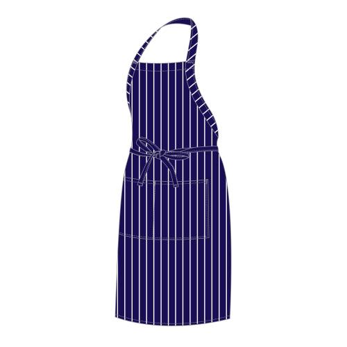 Chef Equip Bib Apron -Black Chalk Stripe