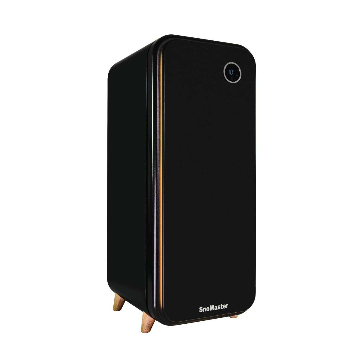 SnoMaster - 14 Bottle Solid Door Single Zone Retro Wine Cooler - Black (VT-19DBPRO)