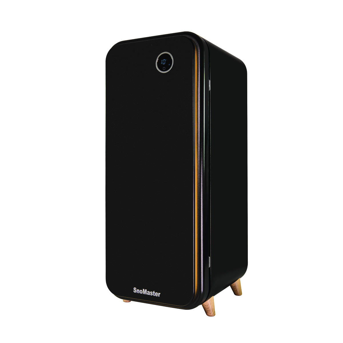 SnoMaster - 14 Bottle Solid Door Single Zone Retro Wine Cooler - Black (VT-19DBPRO)