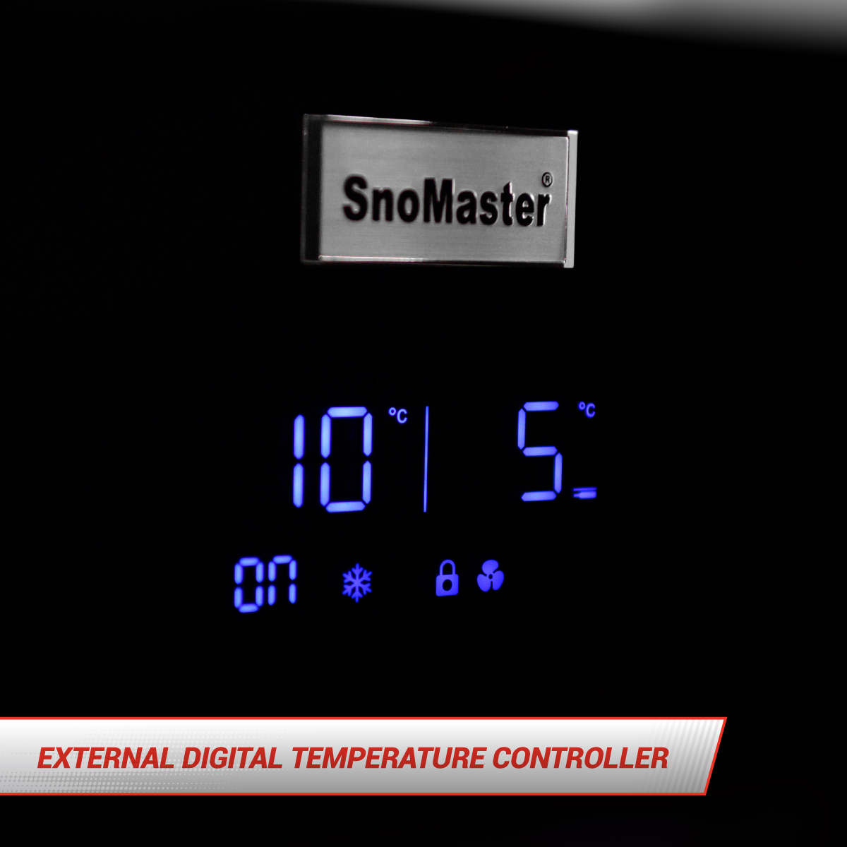 SnoMaster - 34 Bottle + 95L Pro Series Double Door Wine/Beverage Cooler - Black (VT-19DPRO(BLACK))