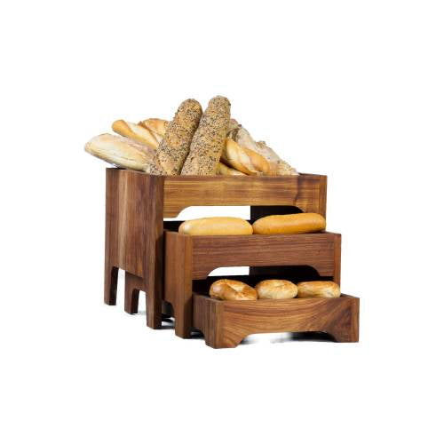 Infiniti Wood Three-Tier Bread Stand 395 x 395 x 330mm Complete by Infiniti Commercial catering equipment