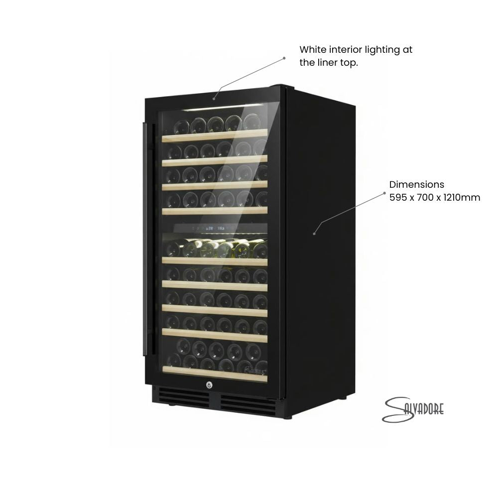 Salvadore WCS1099 99-Bottle Dual-Zone Wine Cooler