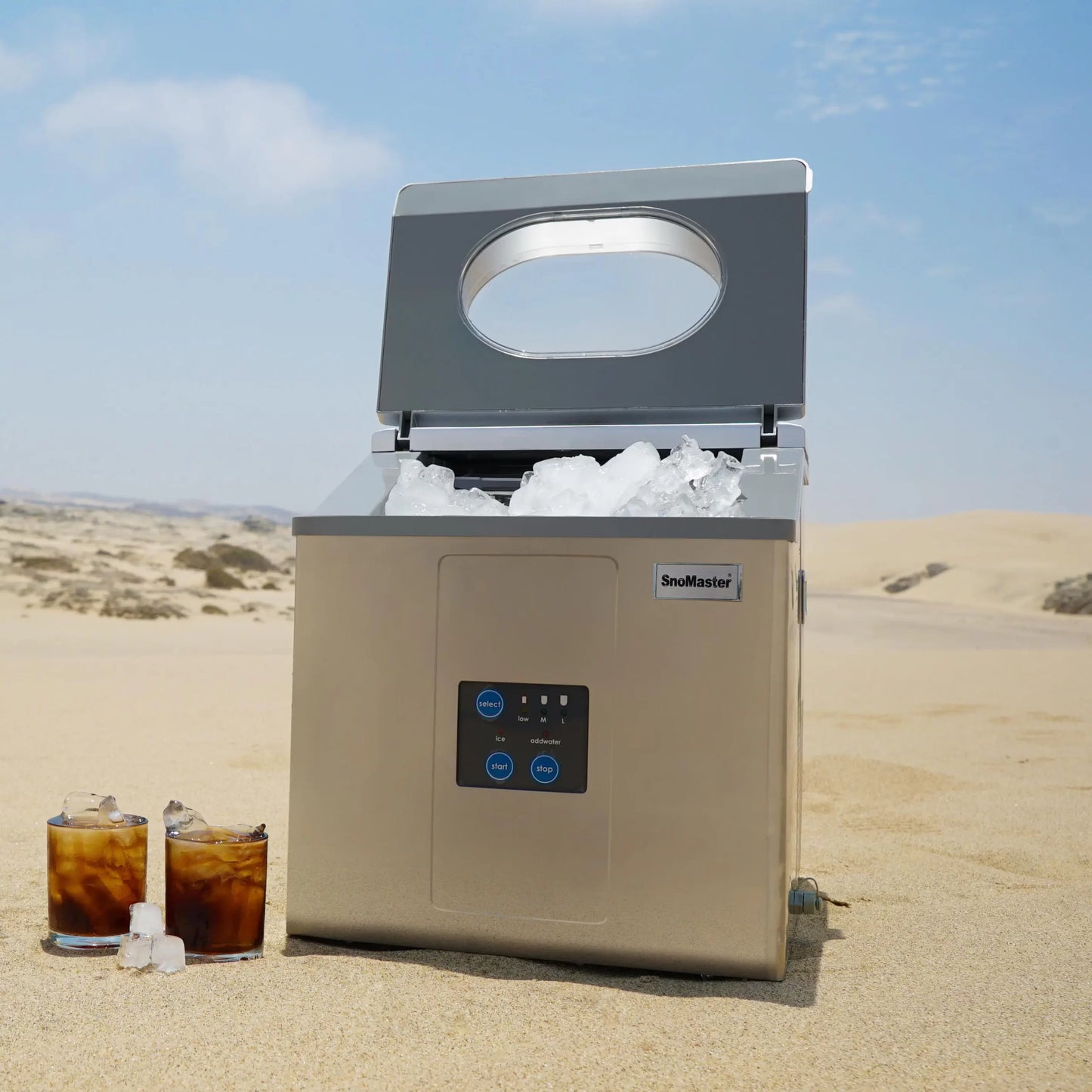 SnoMaster - 15Kg/24Hr Counter-Top Bullet Type Ice-Maker - Stainless Steel (ZBC-15)