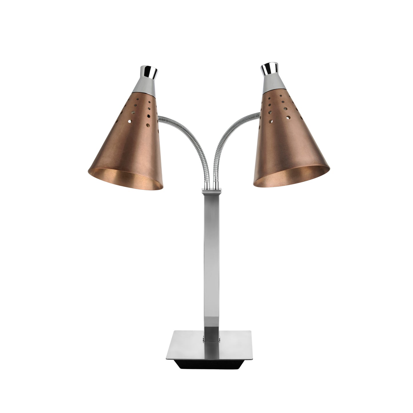 Tiger T-Collection Heating Lamp Stand Gooseneck 2-Light Bronze Vintage 110V-230V by Tiger  Commercial catering equipment