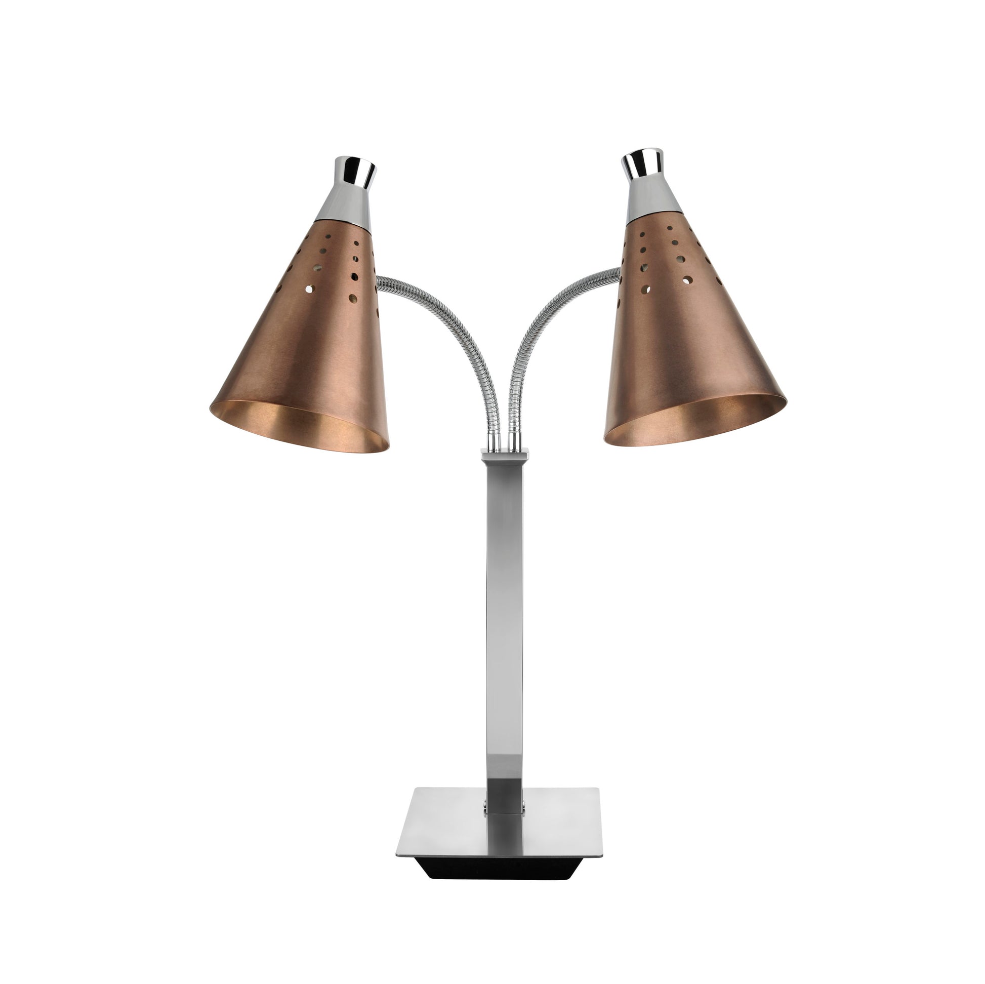 Tiger T-Collection Heating Lamp Stand Gooseneck 2-Light Bronze Vintage 110V-230V by Tiger  Commercial catering equipment
