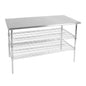Stainless Steel 2-Tier Work Table Plain Top - 1300 x 690 x 870mm