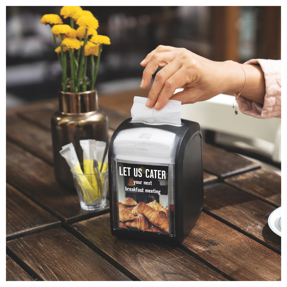 Tork Xpressnap Fit® Tabletop Napkin Dispenser – Black 4 Pack | N14