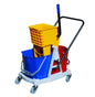 50L Econo Double Bucket and Wringer Trolley — supplier product image