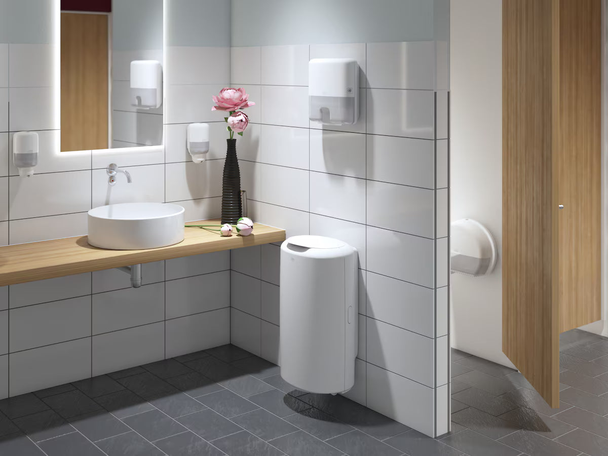 Tork Mini Jumbo Toilet Roll Dispenser – White | T2
