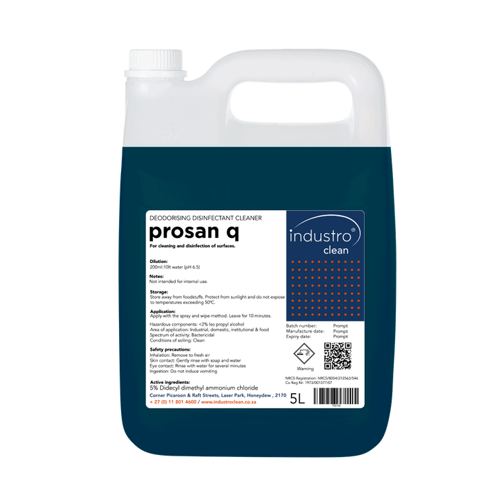 Industroclean Prosan Q Disinfectant Cleaner 5L – Kitchen Trade