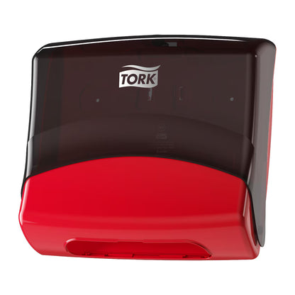 Tork Folded Wiper Dispenser – Red/Smoke | W4