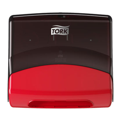Tork Folded Wiper Dispenser – Red/Smoke | W4