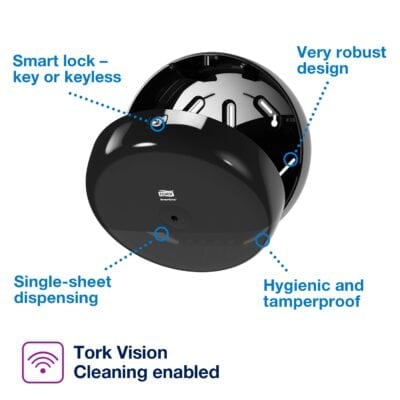 Tork SmartOne black dispenser feature - SKU 680008
