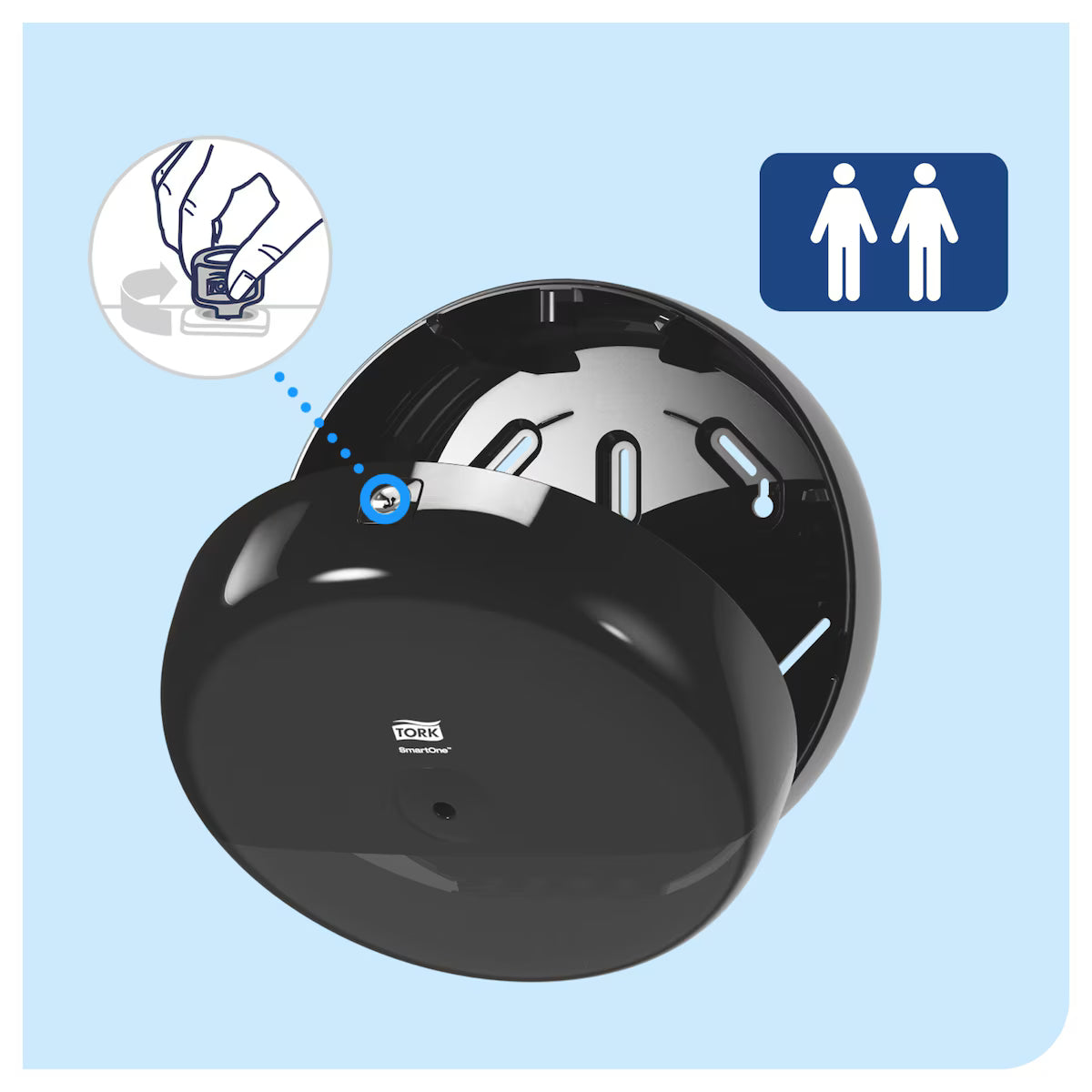Tork SmartOne® Mini Toilet Roll Dispenser – Black | T9