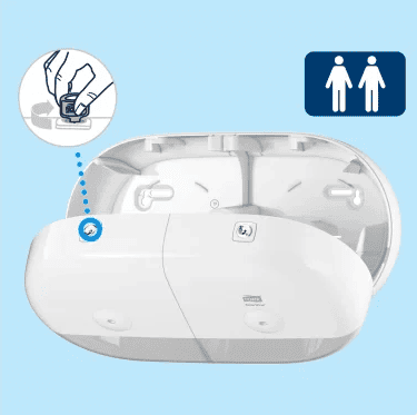 Tork SmartOne Twin Mini dispenser feature - SKU 682000
