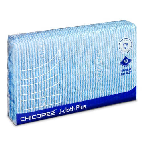 Chicopee J-Cloth Plus Cleaning Wipes – Pack of 50 - Blue